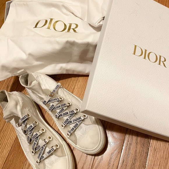 WALK'N'DIOR SNEAKER White Cannage Technical Mesh - Picture 1 of 8